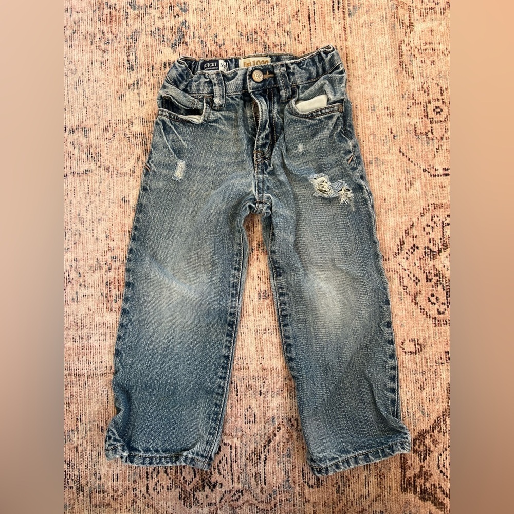 Place Kids Distressed Blue Jeans